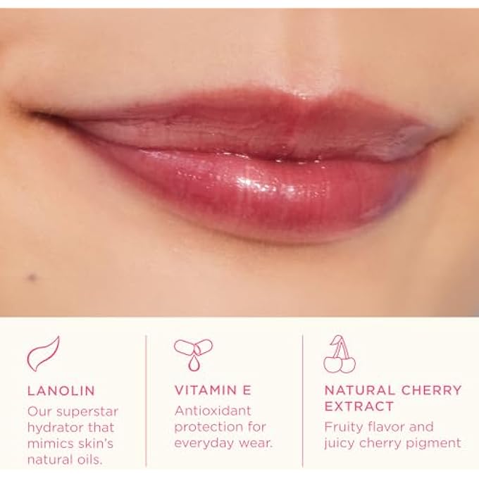 Lanolips FRUITY JELLYBALM, CHERRY - TINTED LIP BALM TO DEEPEN, BRIGHTEN & ENHANCE - MOISTURIZING LANOLIN LIP BALM & LIP GLOSS FOR EVERYDAY LIP CARE (10G / 0.35OZ) - Image 3